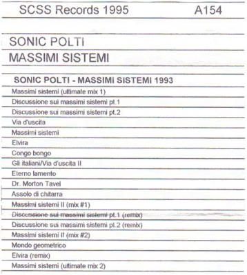 a154 sonic polti: massimi sistemi 1993 a154 sonic polti: massimi sistemi 1993